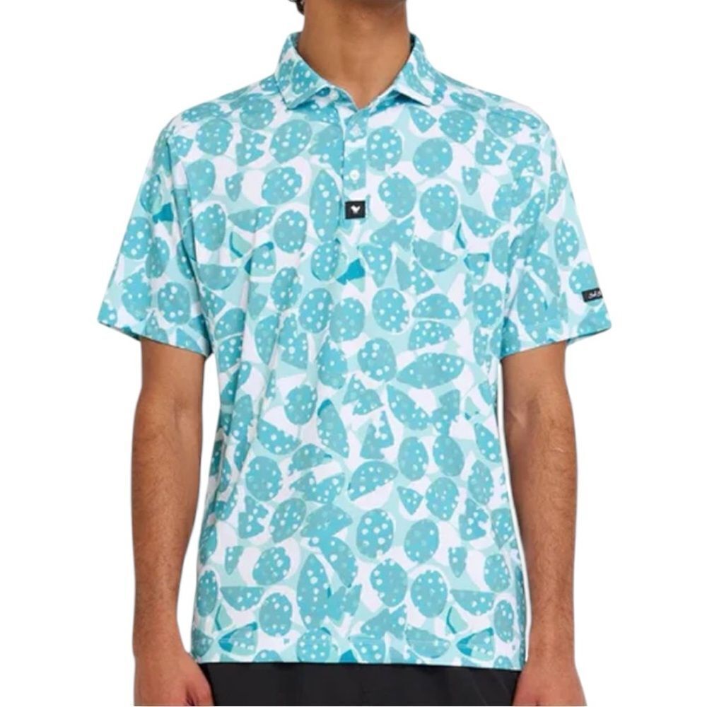 Bad Birdies Bam Bam Golf Polo in Teal Blue Size XL